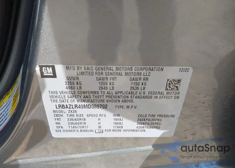 2021 Buick Envision Fwd Preferred from USA, damaged, VIN LRBAZLR49MD089792
